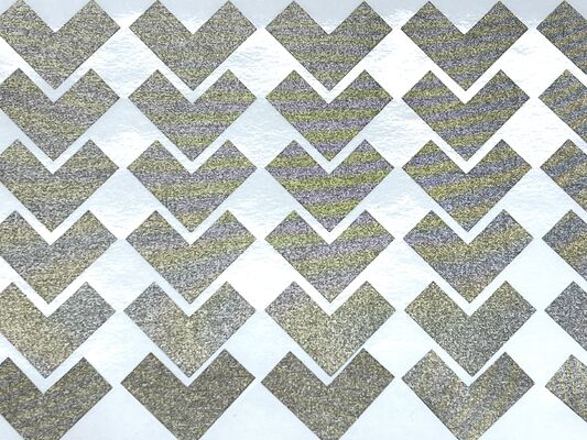 V-Shaped Gold Plated EMI Shielding Conductive Foam Pads, Self Adhesive Pre-Cut Chevron Sponge Gasket