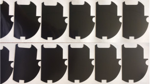 L'ANIMALE DOMESTICO nero brillante ha tagliato il rivestimento a stampo tagliente riflettente di Mylar ignifugo