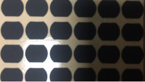 Tessuto rivestito di silicone del film di poliestere di Matte Black Irregular Shape Mylar 0.3mm