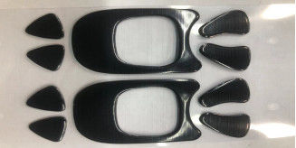 Pattini per mouse da gioco in PTFE ovale nero, adesivo 9448HK resistente alle alte temperature